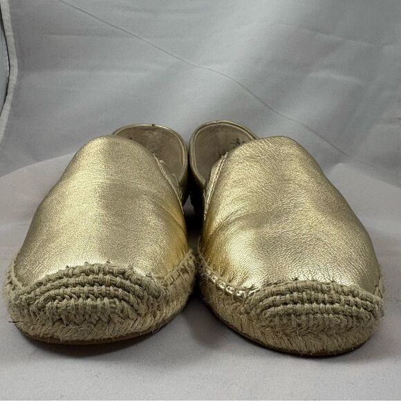 SAM EDELMAN Gold Espadrille Flats Size 8 - Picture 3 of 10